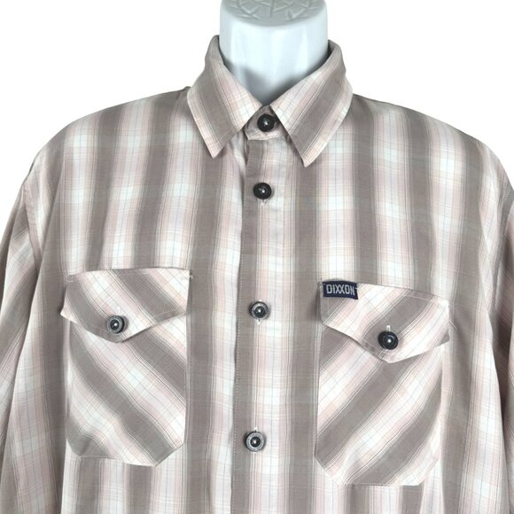 Dixxon The Alpine Shirt XL Button Front Short Sleeve Plaid Bamboo Blend TP-3496 - Picture 3 of 10